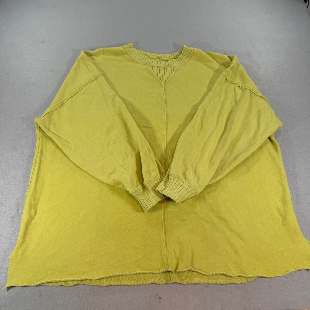 Aerie Oversized Graphic Sweatshirt Chartreuse Yellow Kind Cool Medium